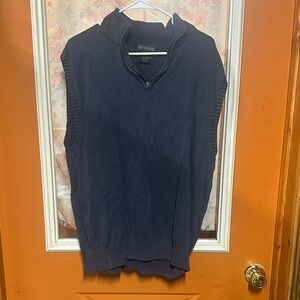 Navy Blue Sleeveless Sweater Vest